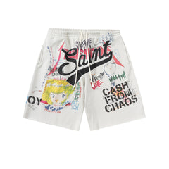 Saint Michael Chaos Graphic Sweat Shorts