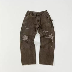 Saint Michael Distressed Carpenter Wide Leg Pants