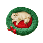 Christmas Cat/Dog Nest Plush Teddy Bed