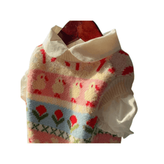 Floral Sweater Cotton Warm