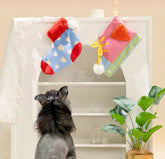 Sock shaped sniffing toy