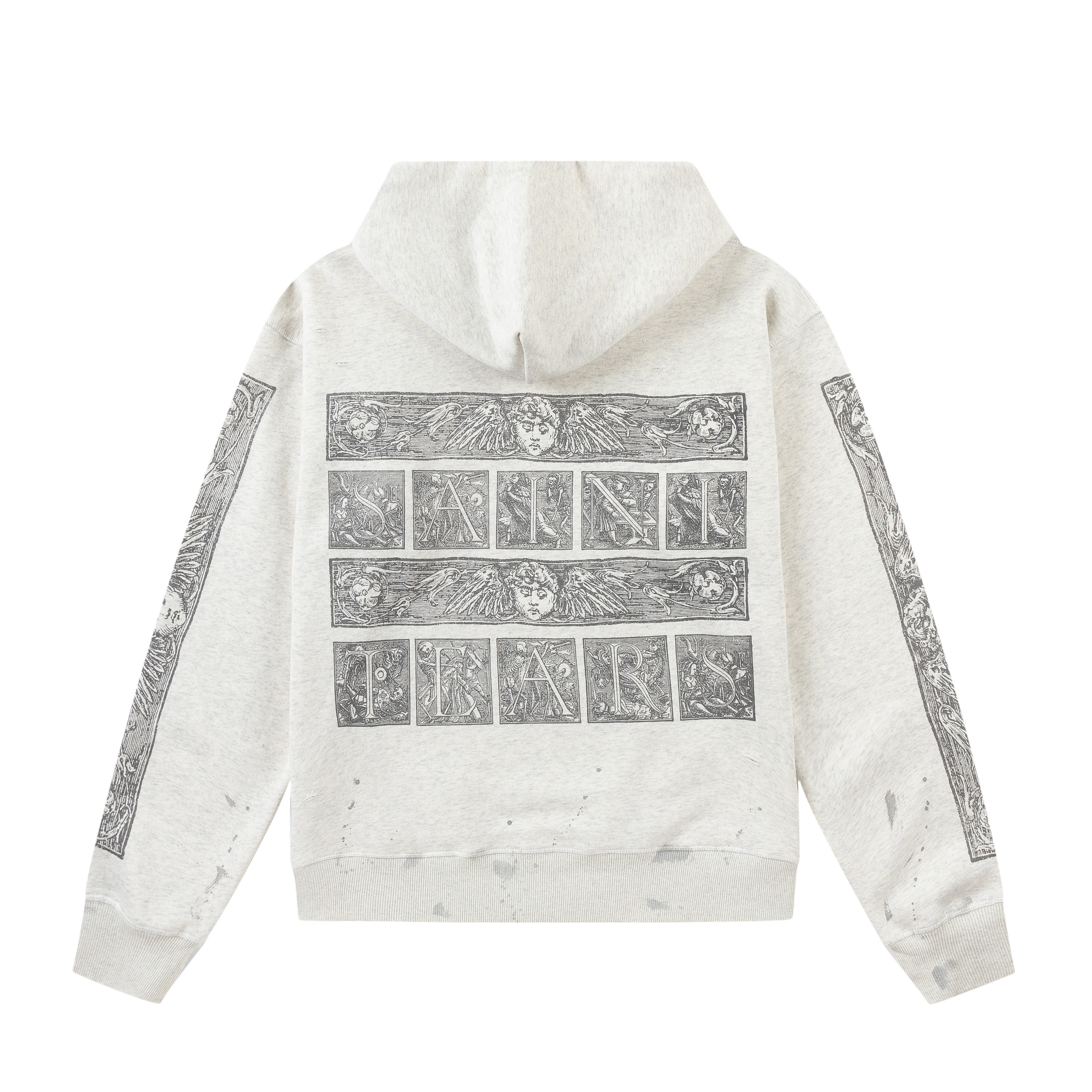 Saint Michael Vintage Engraving Angel Street‑wear Hoodie