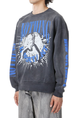 Saint Michael Boxer Fight Graphic Oversized Crewneck