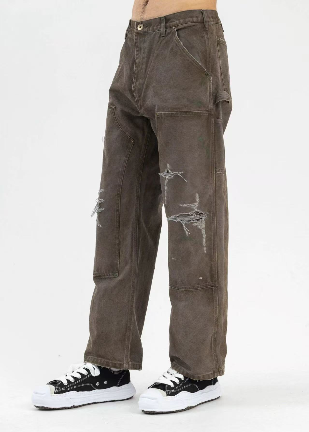 Saint Michael Distressed Carpenter Wide Leg Pants