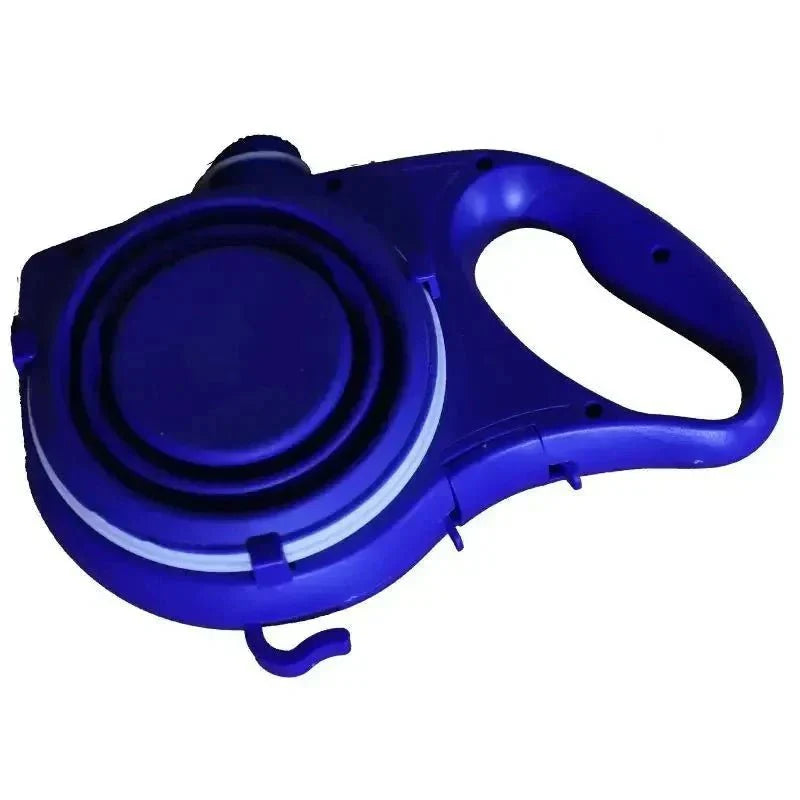 4-in-1 Retractable Dog Leash – with Water Bottle, Poop Bag Holder & Food Bowl