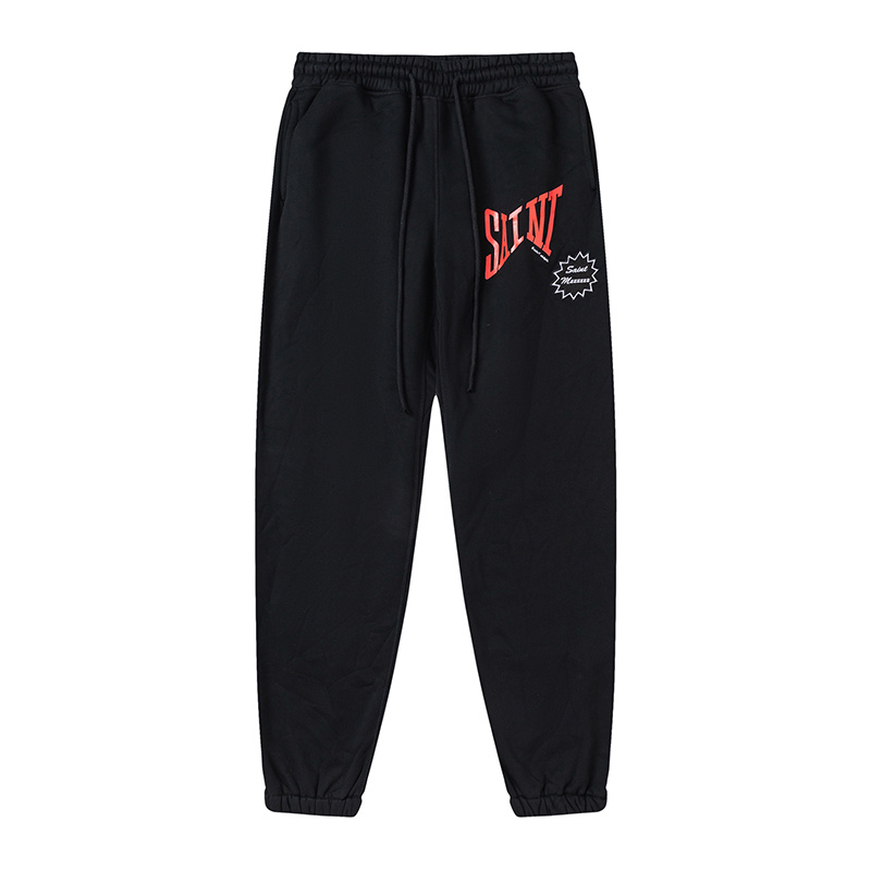 Saint Michael Badge Graphic Fleece Jogger Pants