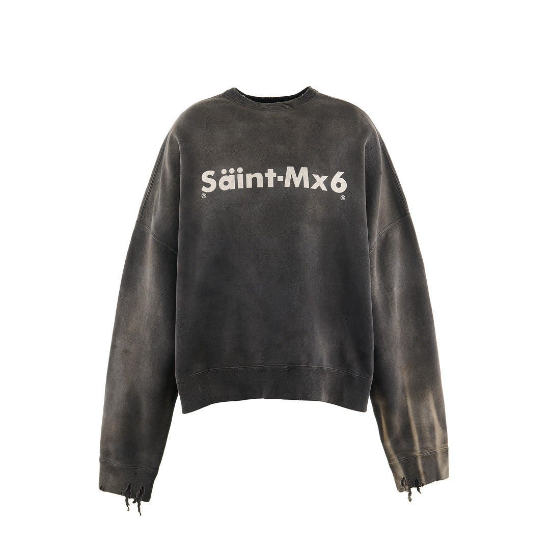 Saint Michael Vintage Distressed Logo Crewneck