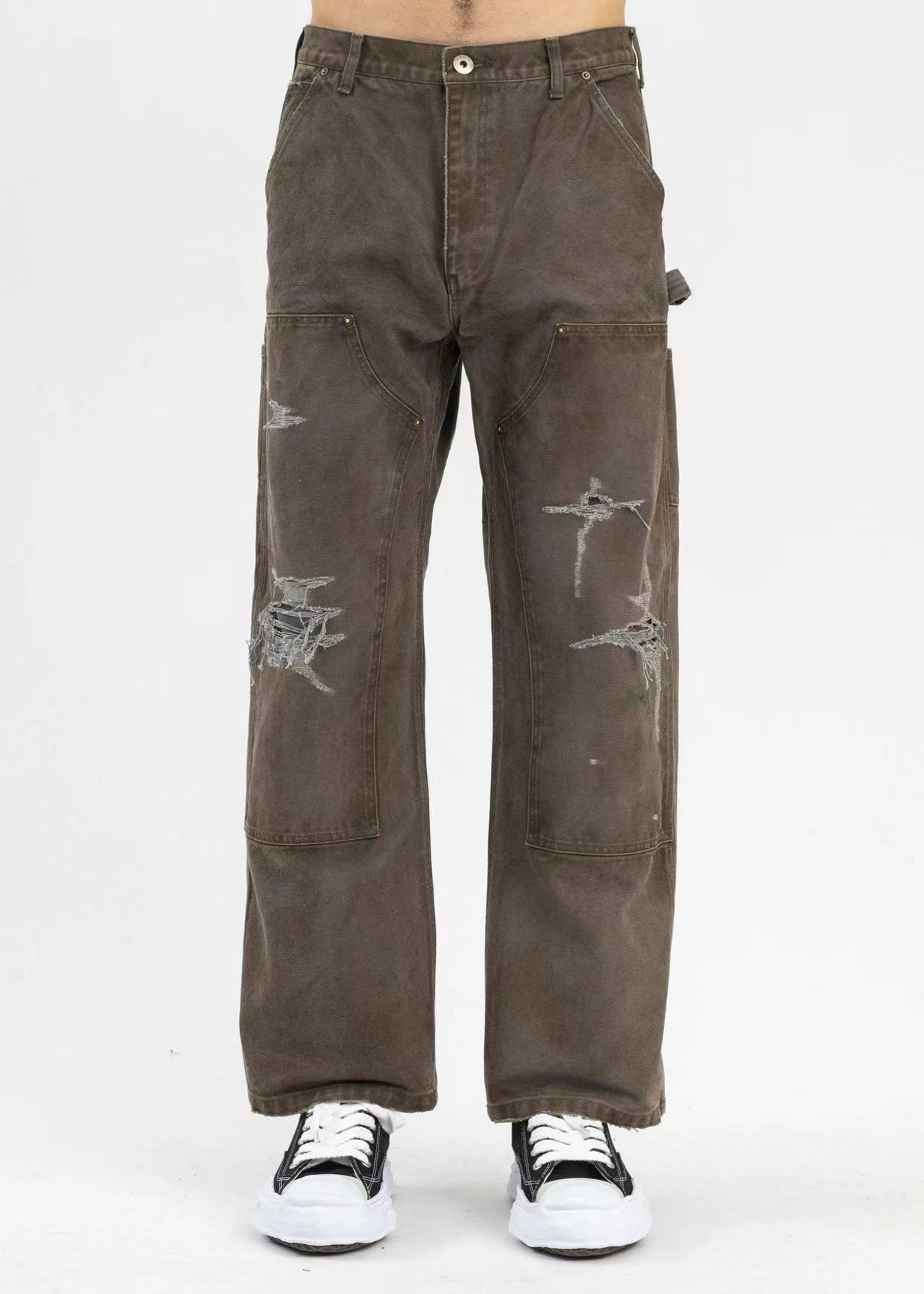 Saint Michael Distressed Carpenter Wide Leg Pants