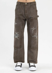 Saint Michael Distressed Carpenter Wide Leg Pants