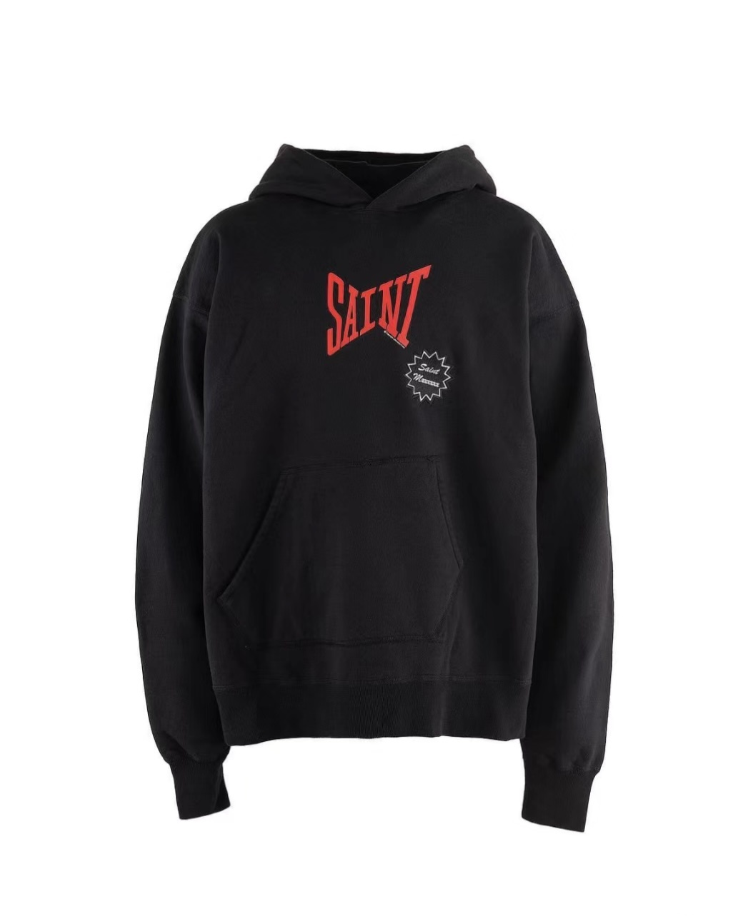 Saint Michael Minimal Retro Logo Street‑wear Hoodie