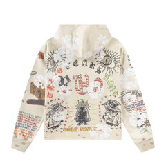 Saint Michael Gothic Tattoo Collage Oversized Hoodie