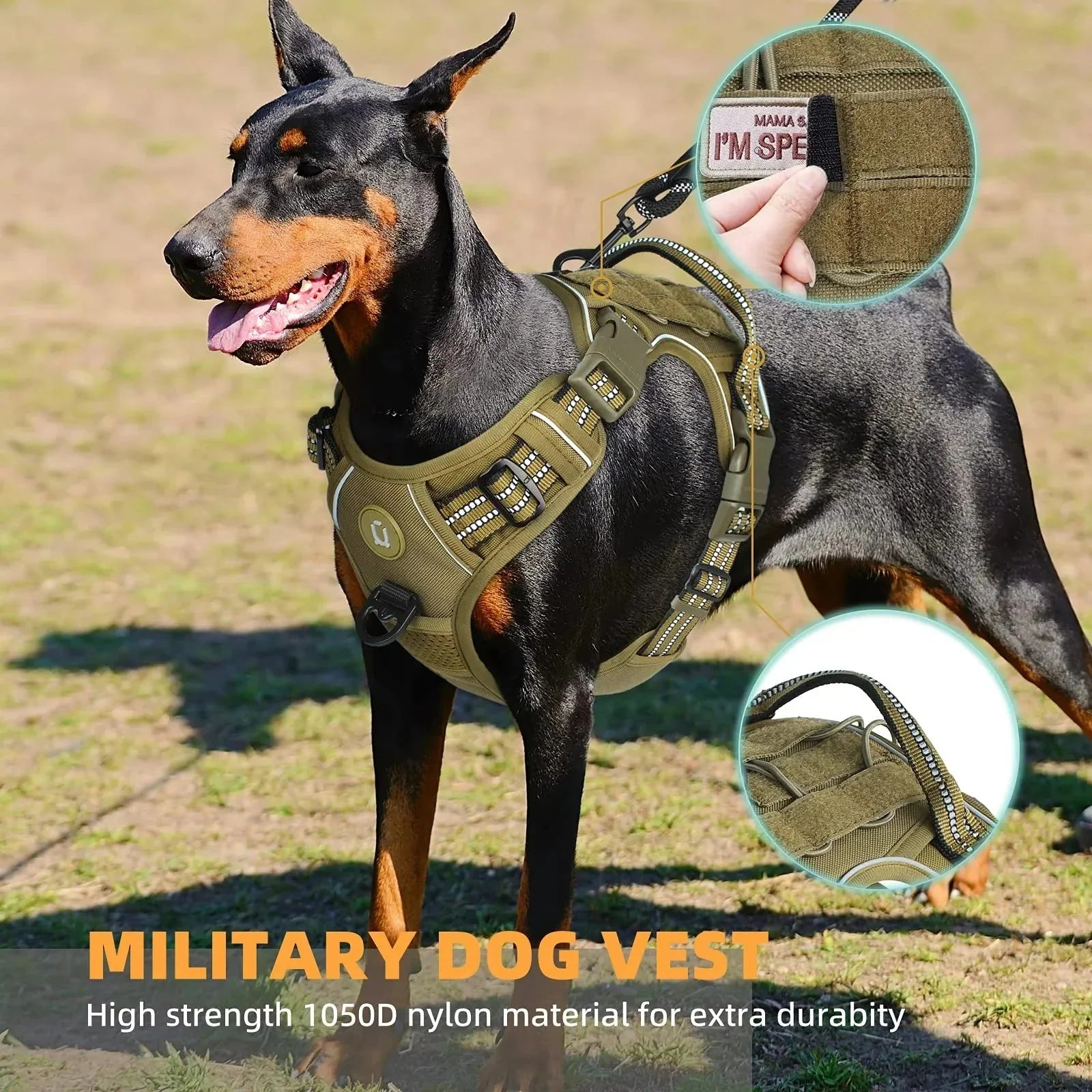 Adjustable Anti-Pull Harness with MOLLE System