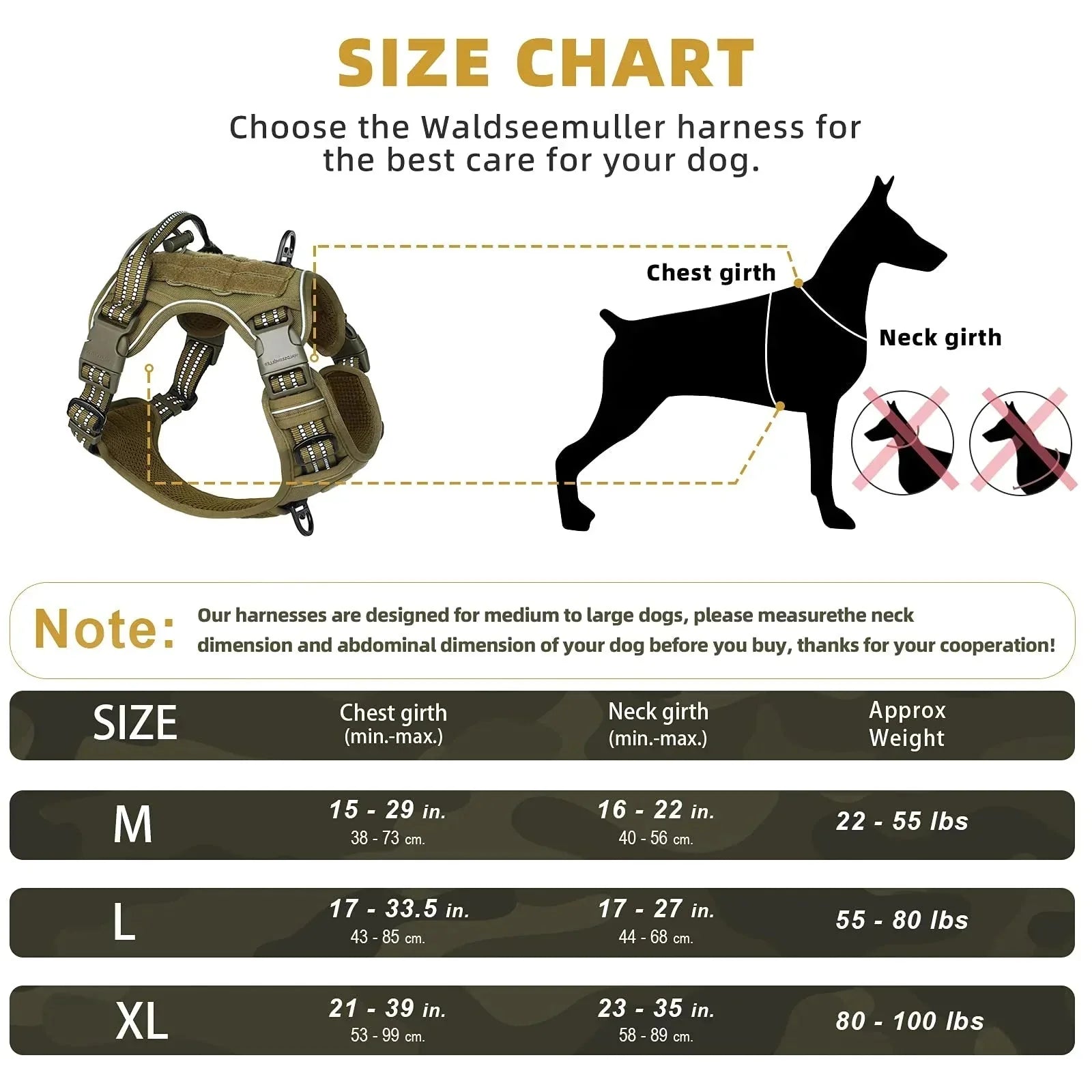 Adjustable Anti-Pull Harness with MOLLE System
