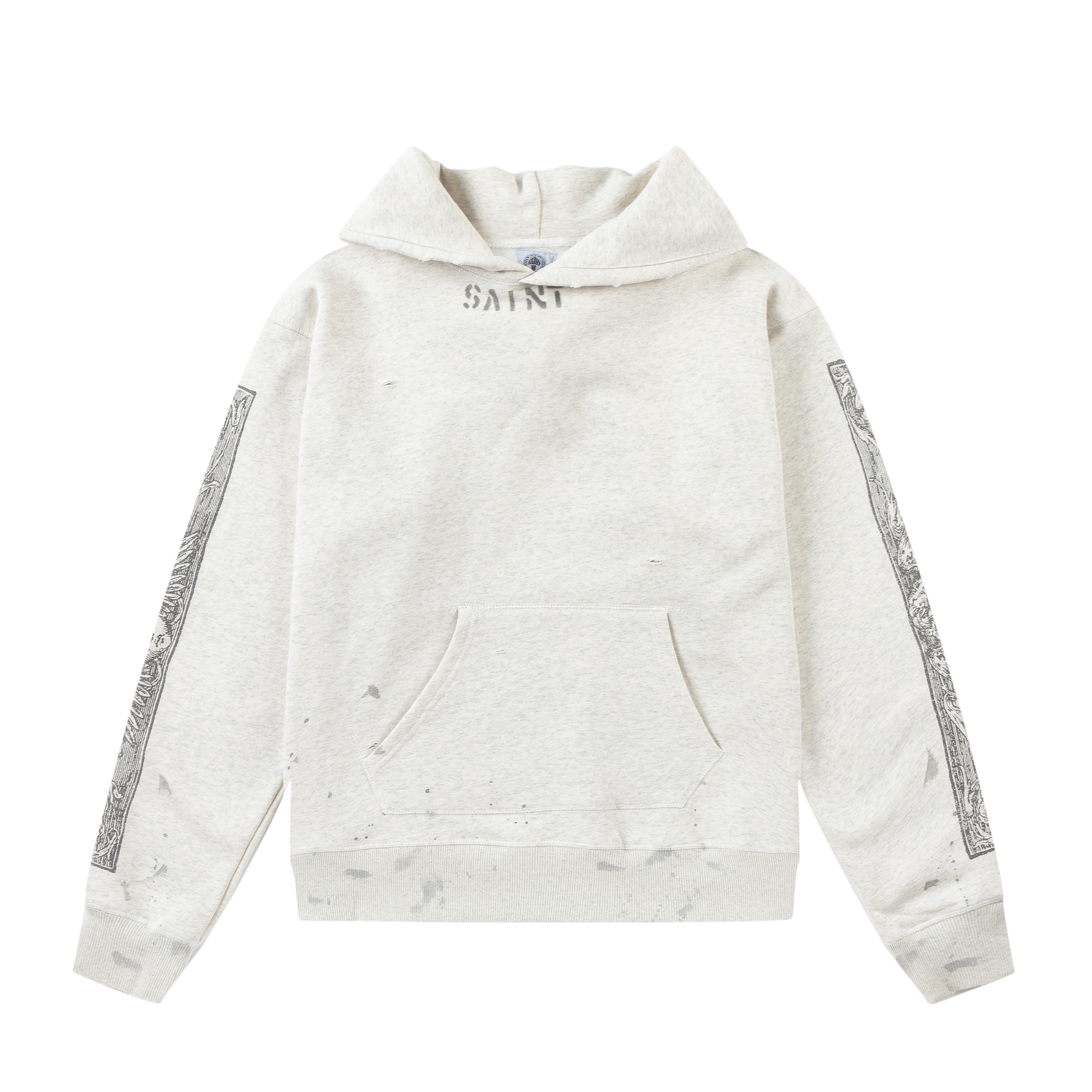Saint Michael Vintage Engraving Angel Street‑wear Hoodie