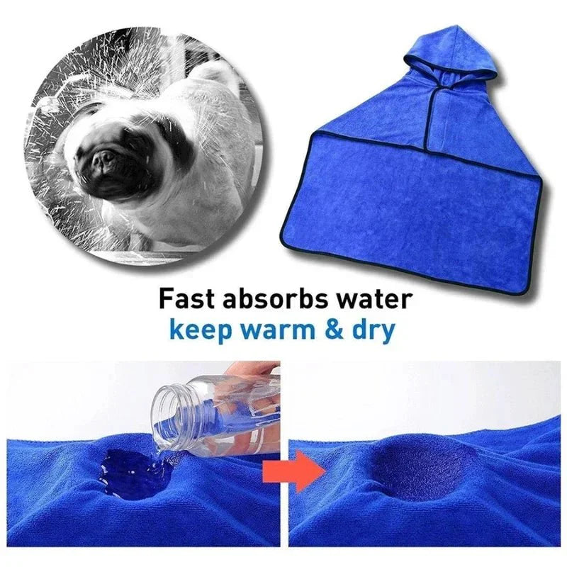 Bathrobe Microfiber dry Quickly Full Coverage with Hat