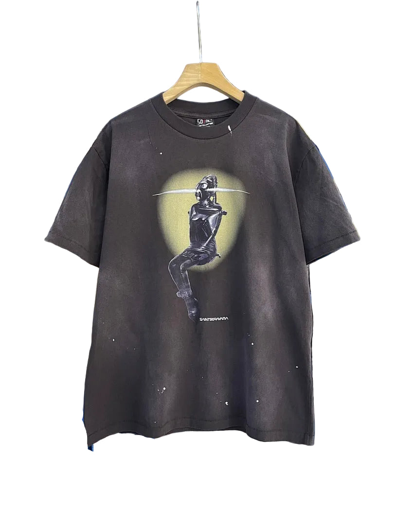 Saint Michael Masked Character Print T‑Shirt