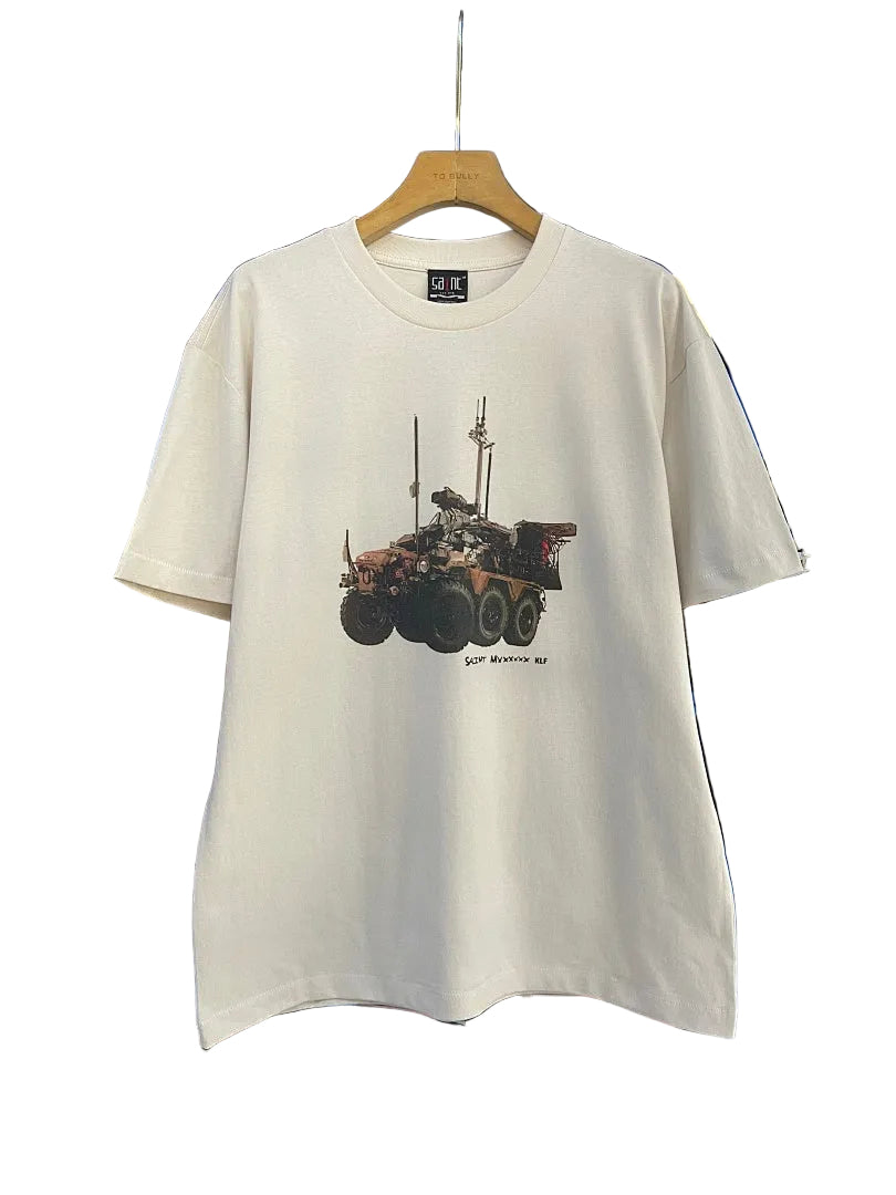 Saint Michael Military Vehicle Print T‑Shirt