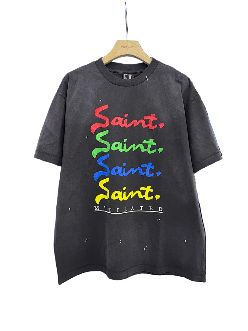 Saint Michael Multicolor Saint Letter Print T‑Shirt