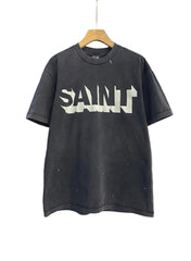 Saint Michael Jagged Font Logo Print T‑Shirt