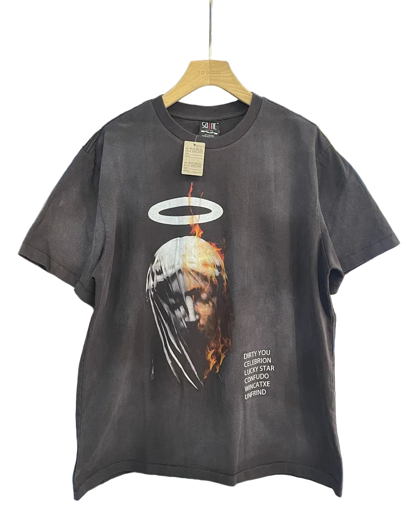 Saint Michael Halo Flame Art Print T‑Shirt