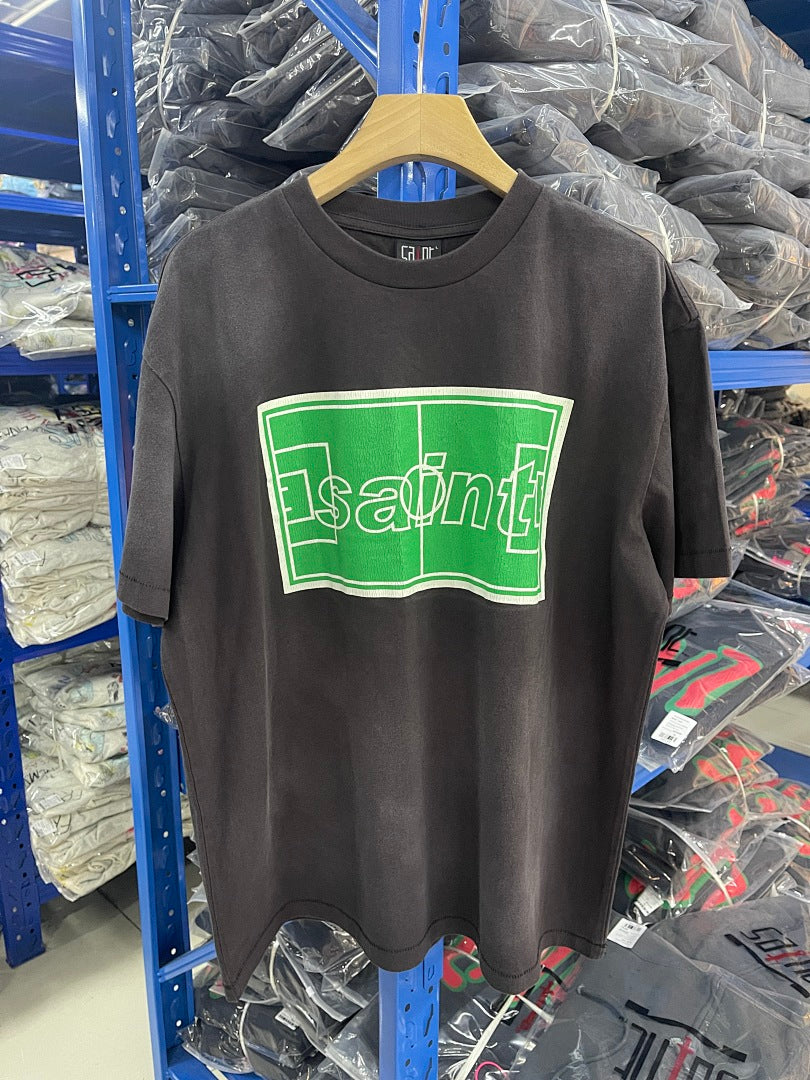Saint Michael Box Saint Logo Print T‑Shirt