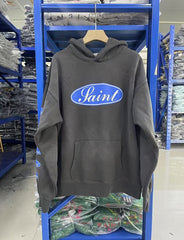 Saint Michael Script Graphic Oversized Hoodie