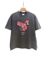 Saint Michael Floral Mickey Disney Print T‑Shirt