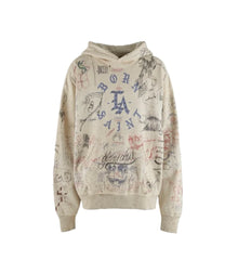 Saint Michael Tattoo Graffiti All‑Print Oversized Hoodie