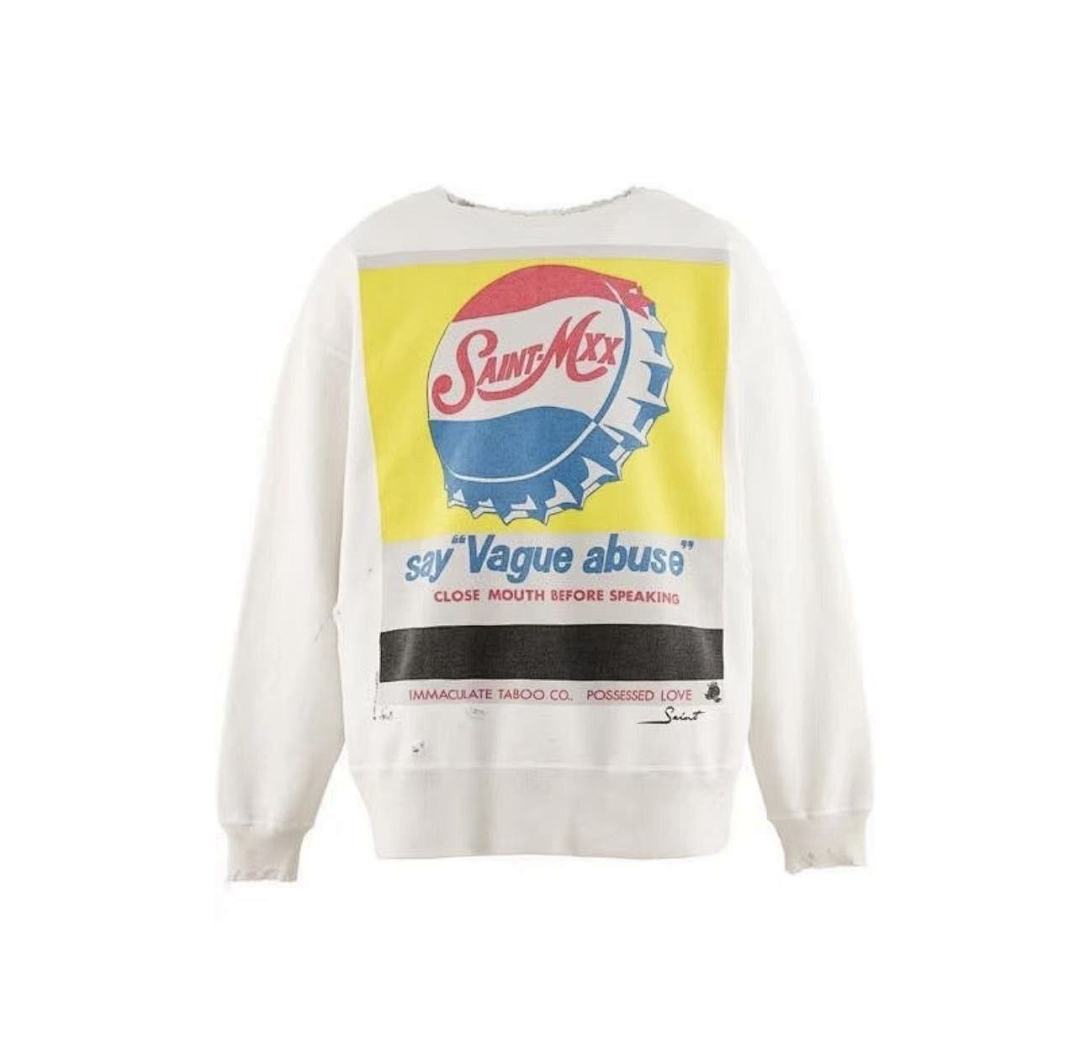 Saint Michael Vintage Pop‑Art Street‑wear Crewneck