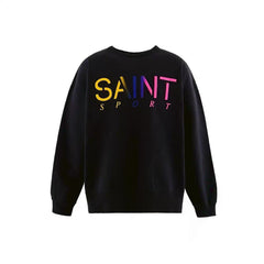 Saint Michael Sport Embroidered Logo Oversized Crewneck