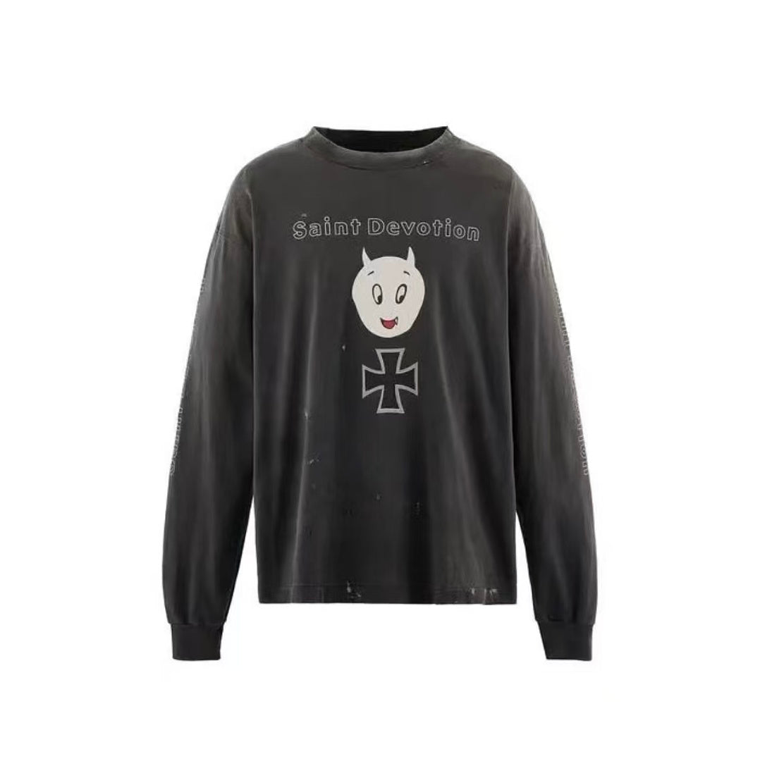 Saint Michael Devil Cartoon Long Sleeve