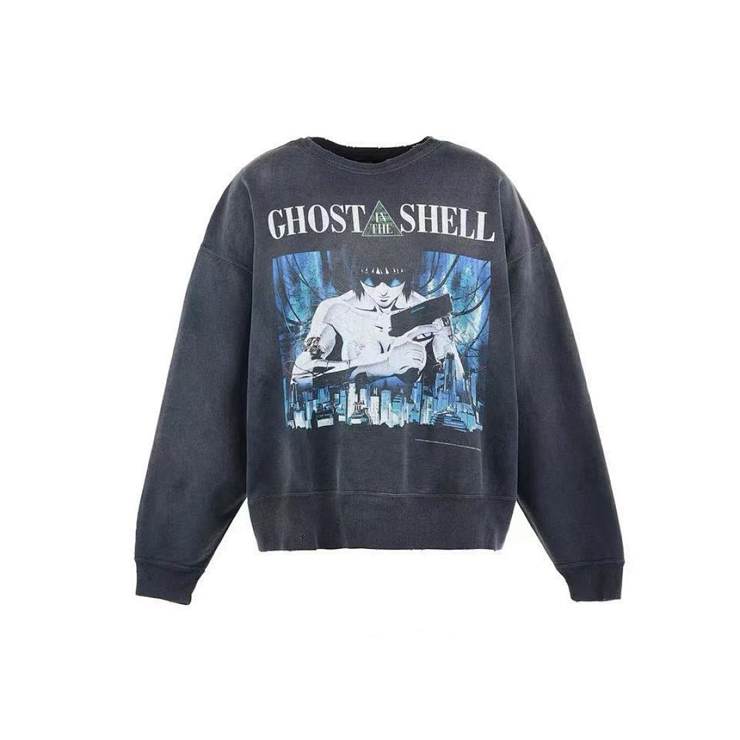 Saint Michael Ghost In The Shell Anime Oversized Crewneck