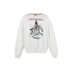 Saint Michael Retro Cyberpunk Anime Street‑wear Crewneck