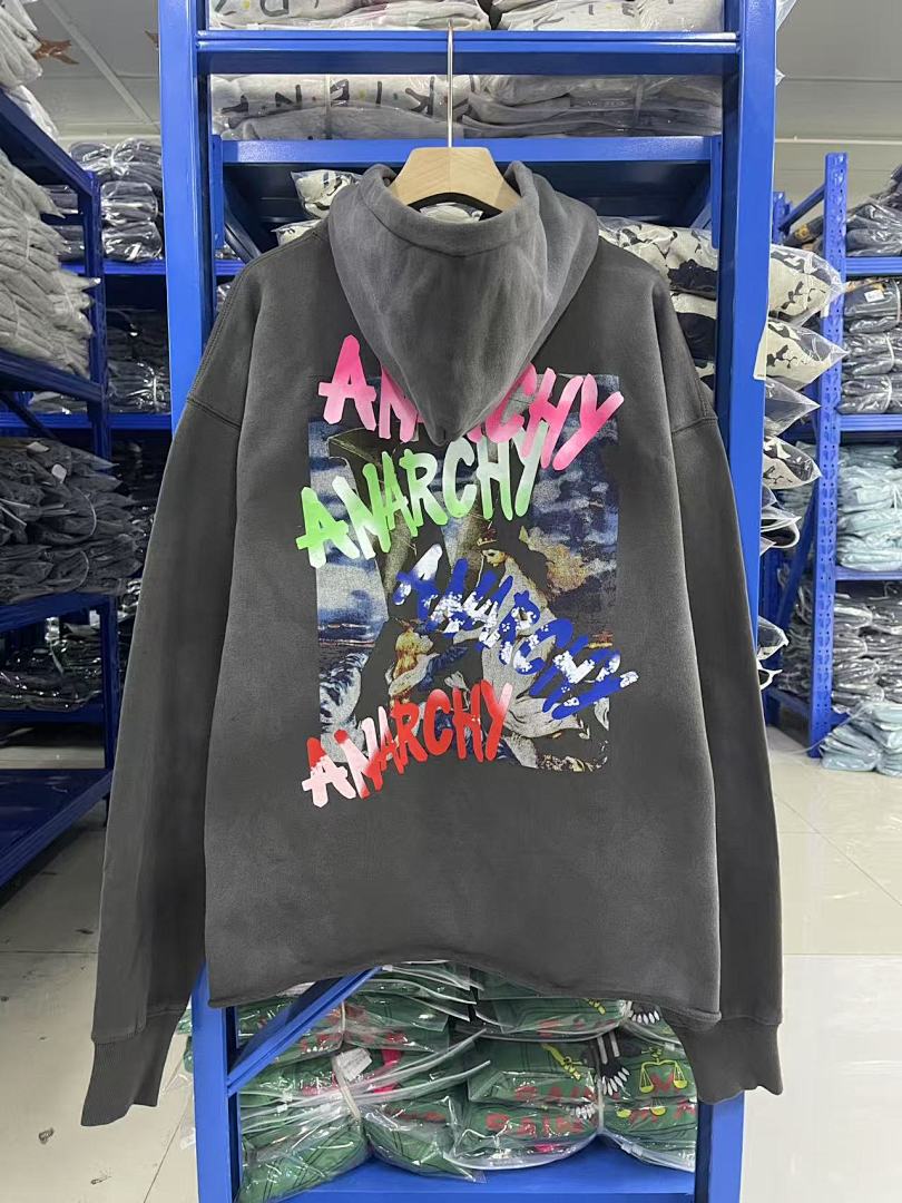 Saint Michael Anarchy Graphic Oversized Hoodie