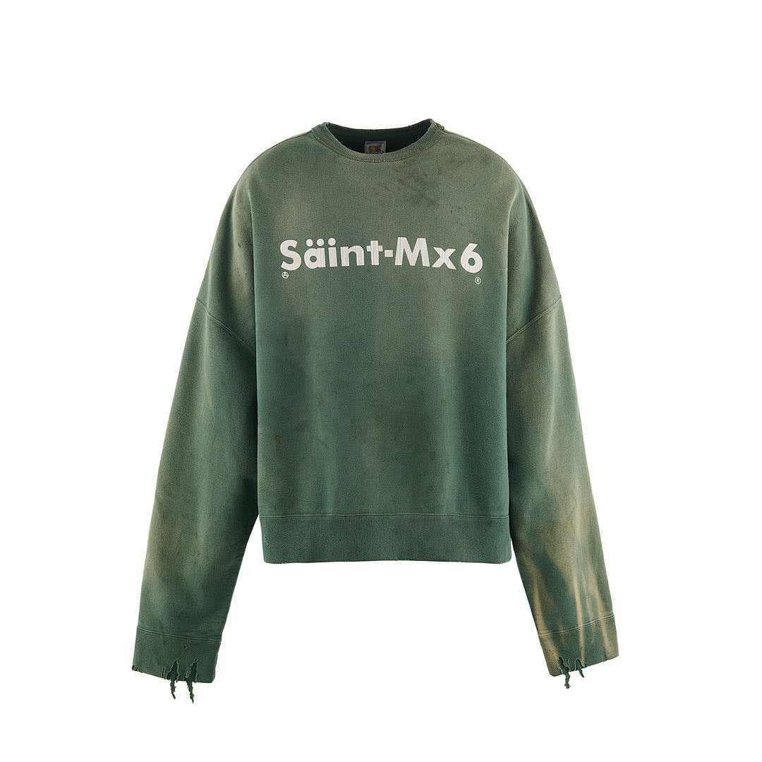 Saint Michael Vintage Distressed Logo Crewneck