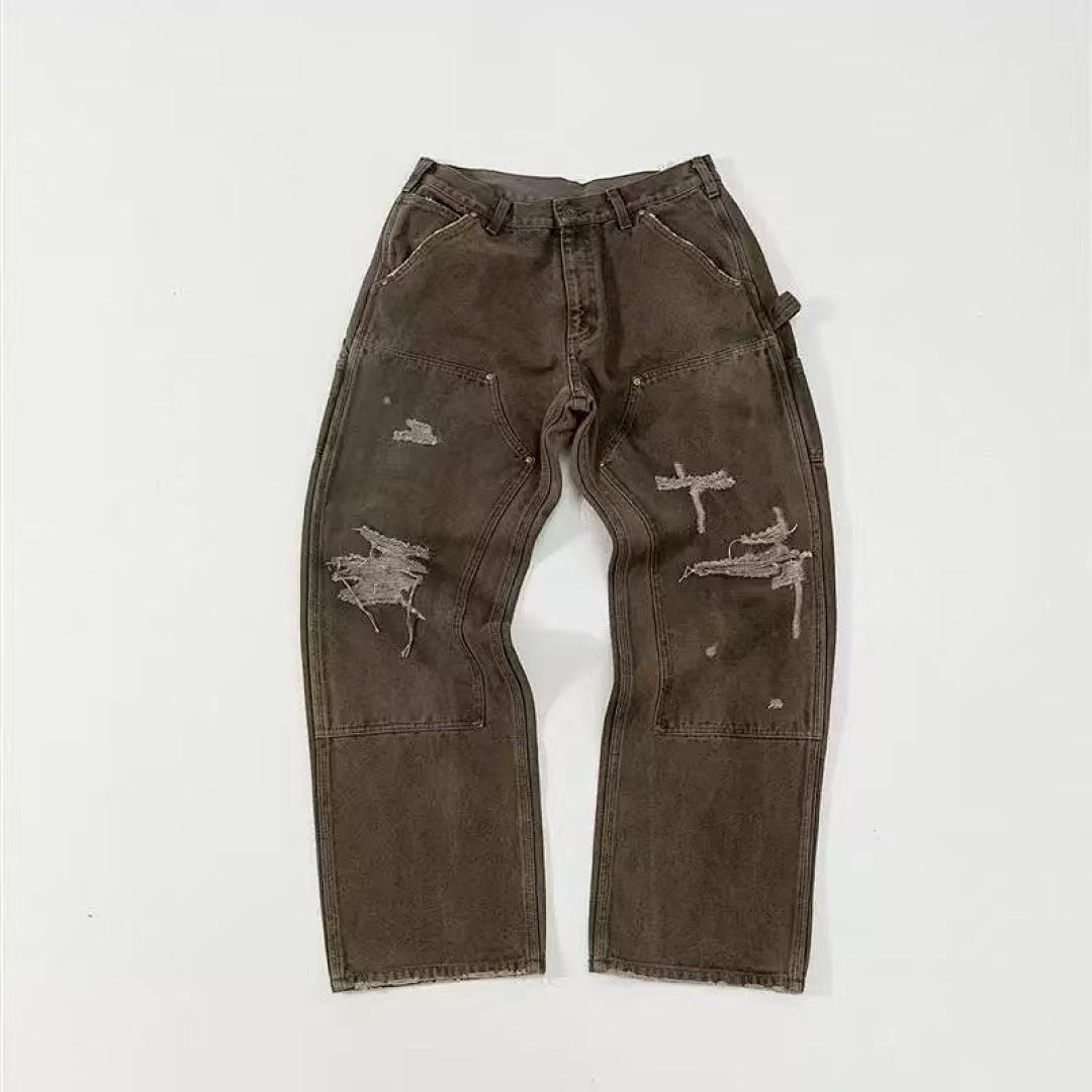 Saint Michael Distressed Carpenter Wide Leg Pants