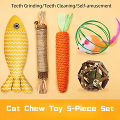 Cat Chew Toy 5-Piece Set