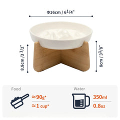 Ceramic Bamboo Frame Anti-Choking Bowl