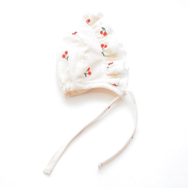 Cherry Printed Dog Cat Dress With Hat