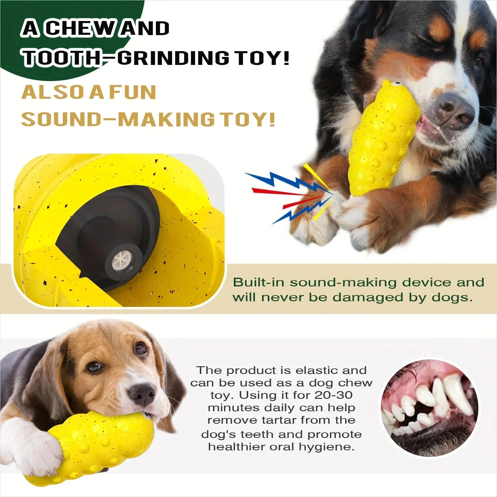 Chew Toy Tough Enduring Squeaky Interactive