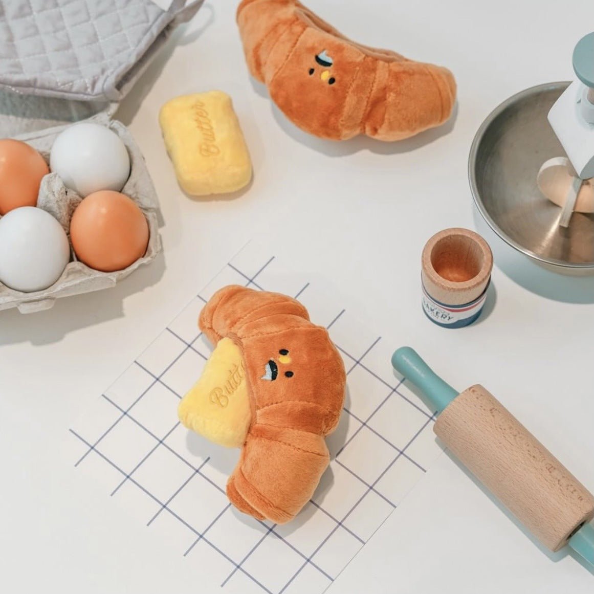 Croissant Squeaky Toy