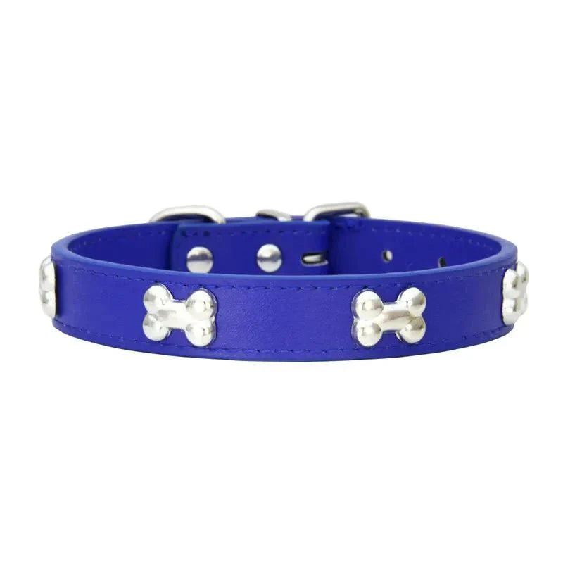 Cute Bone Shaped Leather Collar
