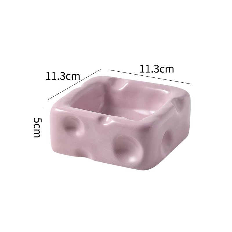 Cute Ceramic Pet Bowl with Cheese Shape