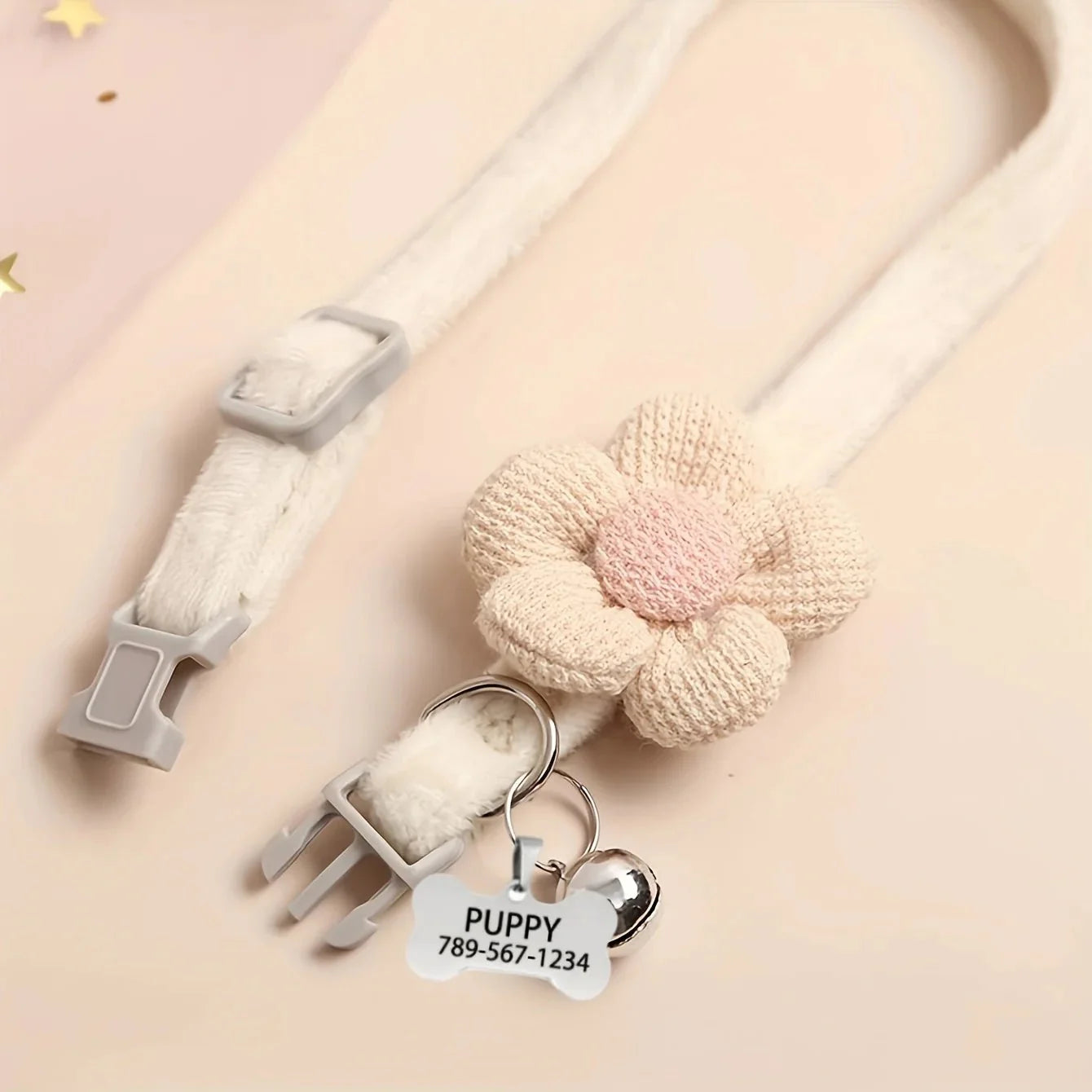 Cute floral dog necklace