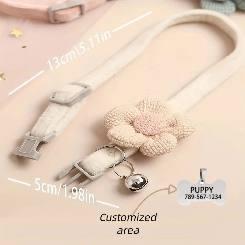Cute floral dog necklace