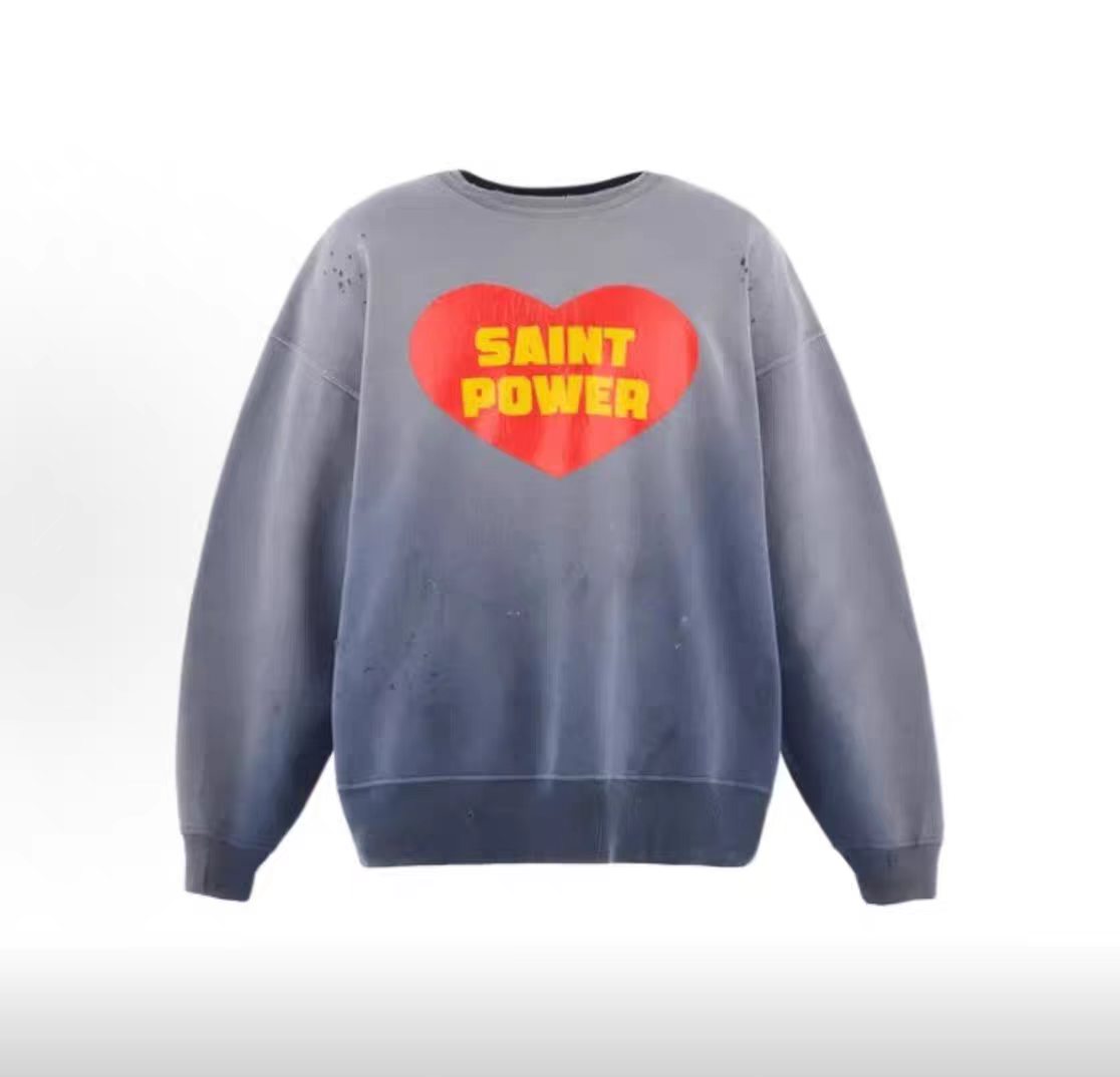 Saint Power Heart Graphic Oversized Crewneck