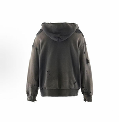 Saint Michael Destroyed Frayed Oversized Hoodie