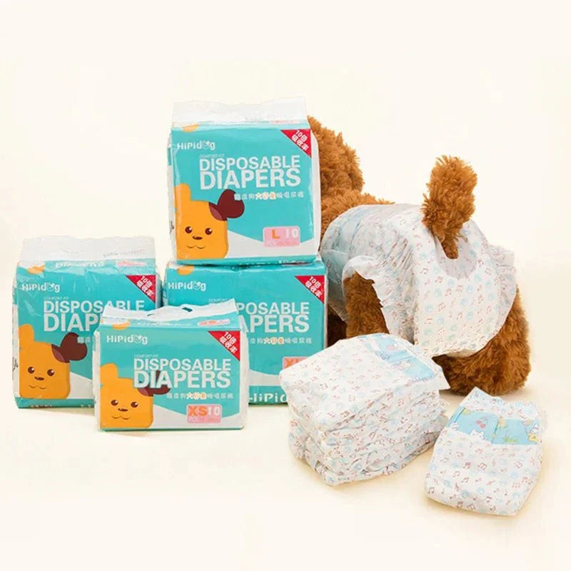 Dog 10PCS/pack Super Absorption Pants Diapers Disposable Leakproof Puppy