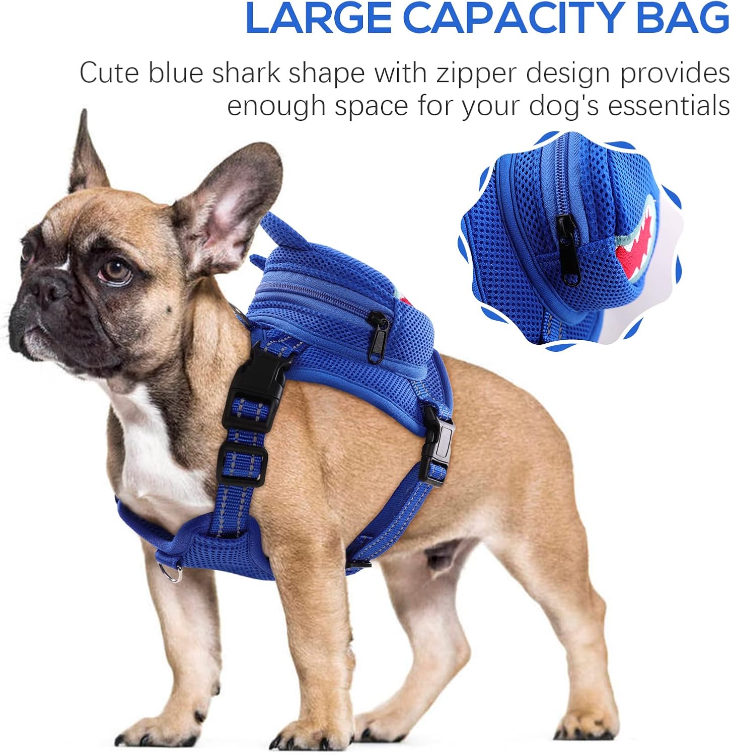 Dog Backpack Harness No-Pull with D-Ring outdoor hiking