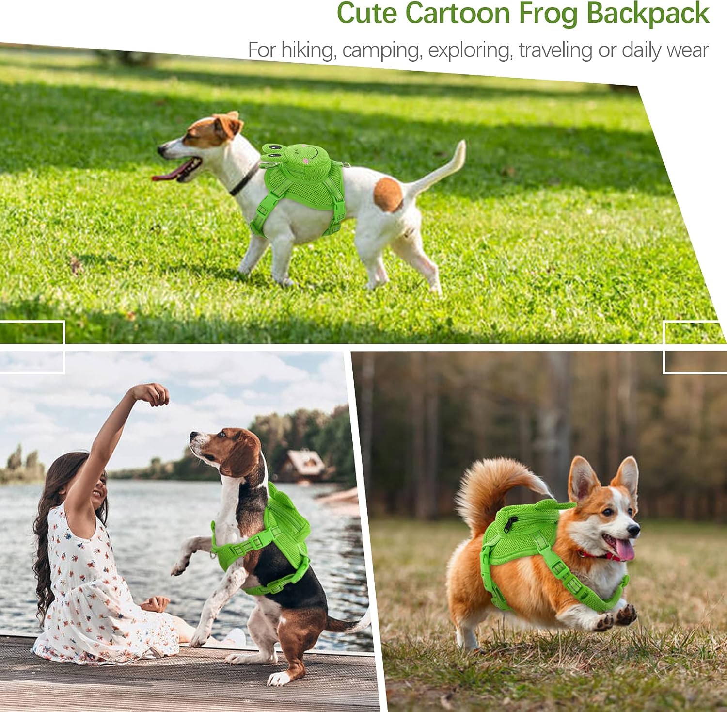 Dog Backpack Harness No-Pull with D-Ring outdoor hiking